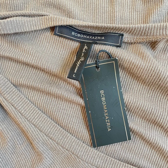 BCBGMaxAzria Enid Knit Spanish Moss Knit Long SleeveTop - Picture 2 of 8